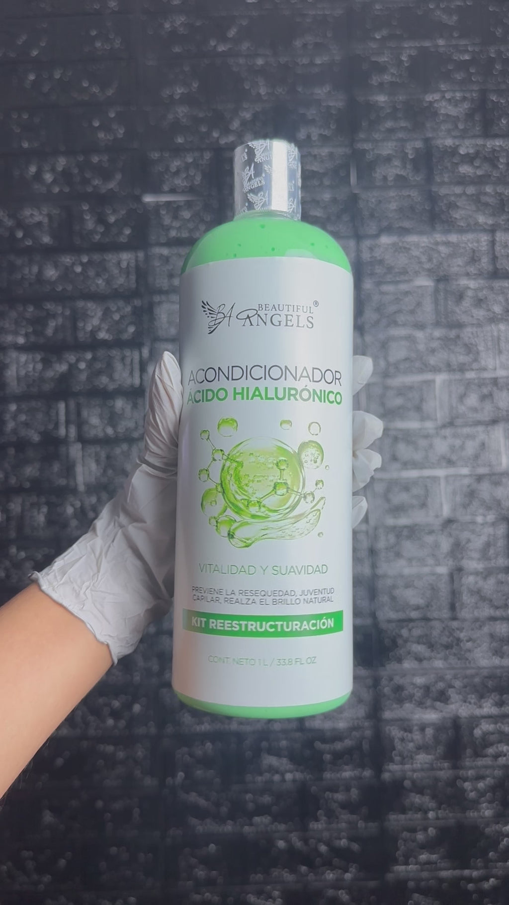 Acondicionador Hidratante con Ácido Hialurónico Beautiful Angels: Hidratación Profunda y Duradera, Brillo y Sedosidad Extrema, Protección y Juventud Capilar,  Cuidado Completo para Todo Tipo de Cabello