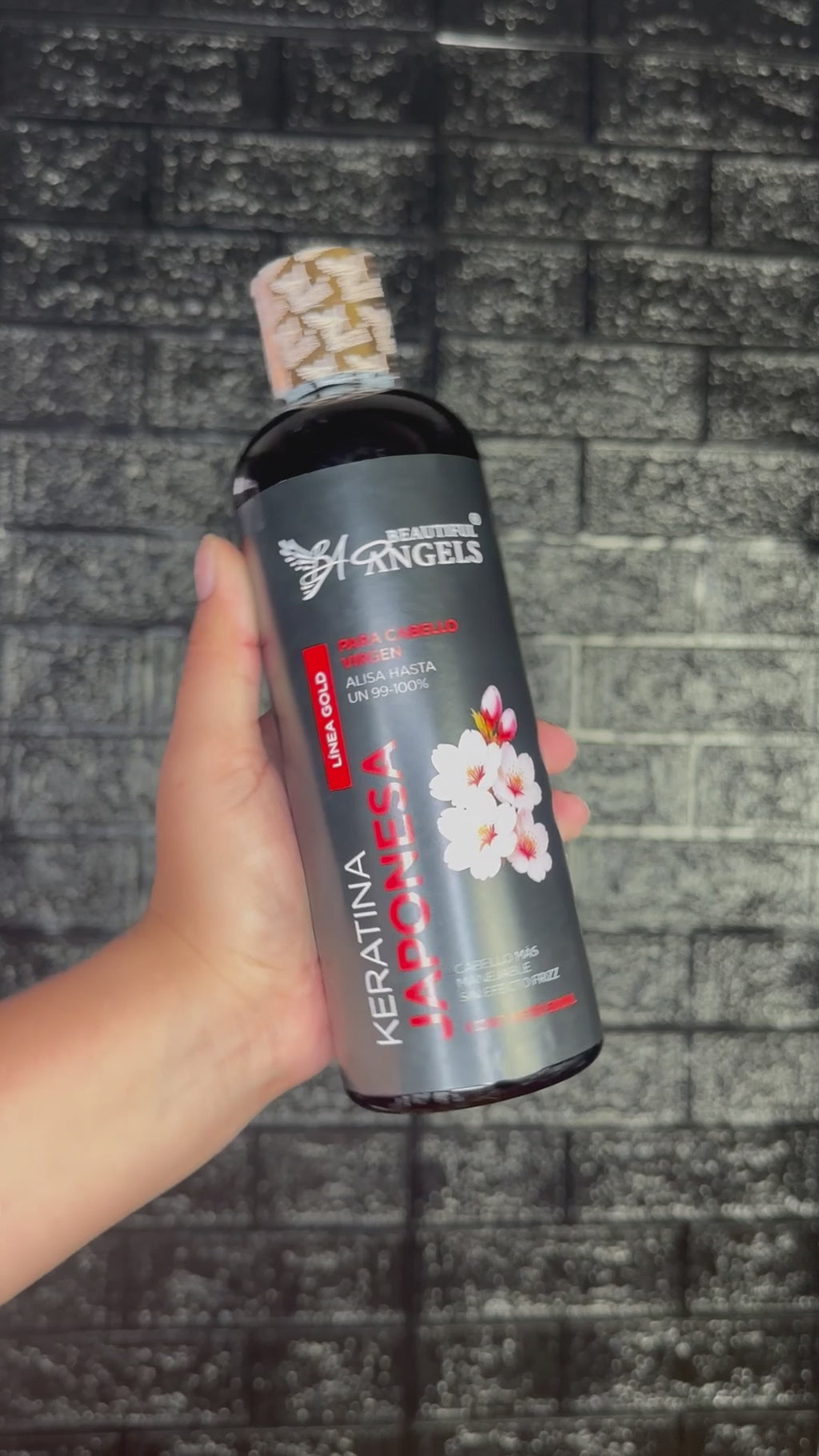 Kit Profesional Keratina Japonesa Gold 500ml Beautiful Angels, Liso Natural, Sedoso y Manejable para Cabello Virgen