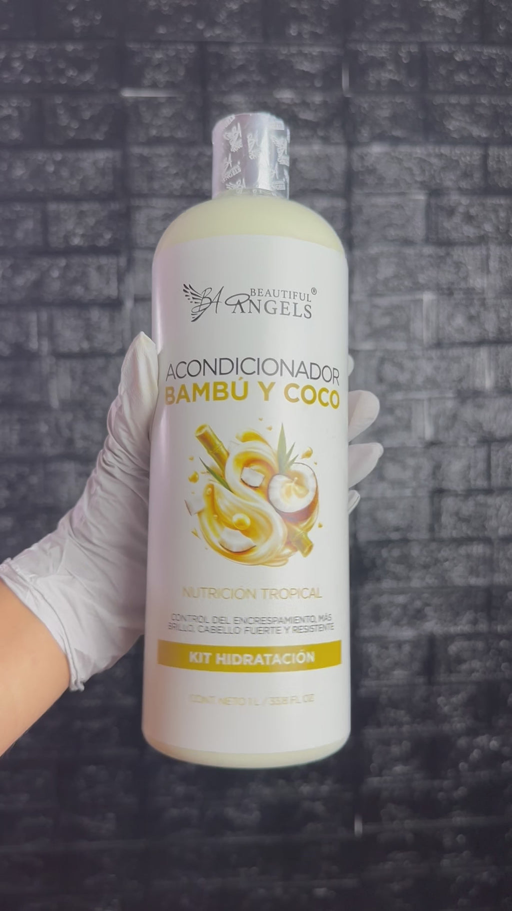✦ Kit Bambú y Coco Beautiful Angels 1L✦ Hidratación profunda y reparación natural para un cabello fuerte, suave y radiante.