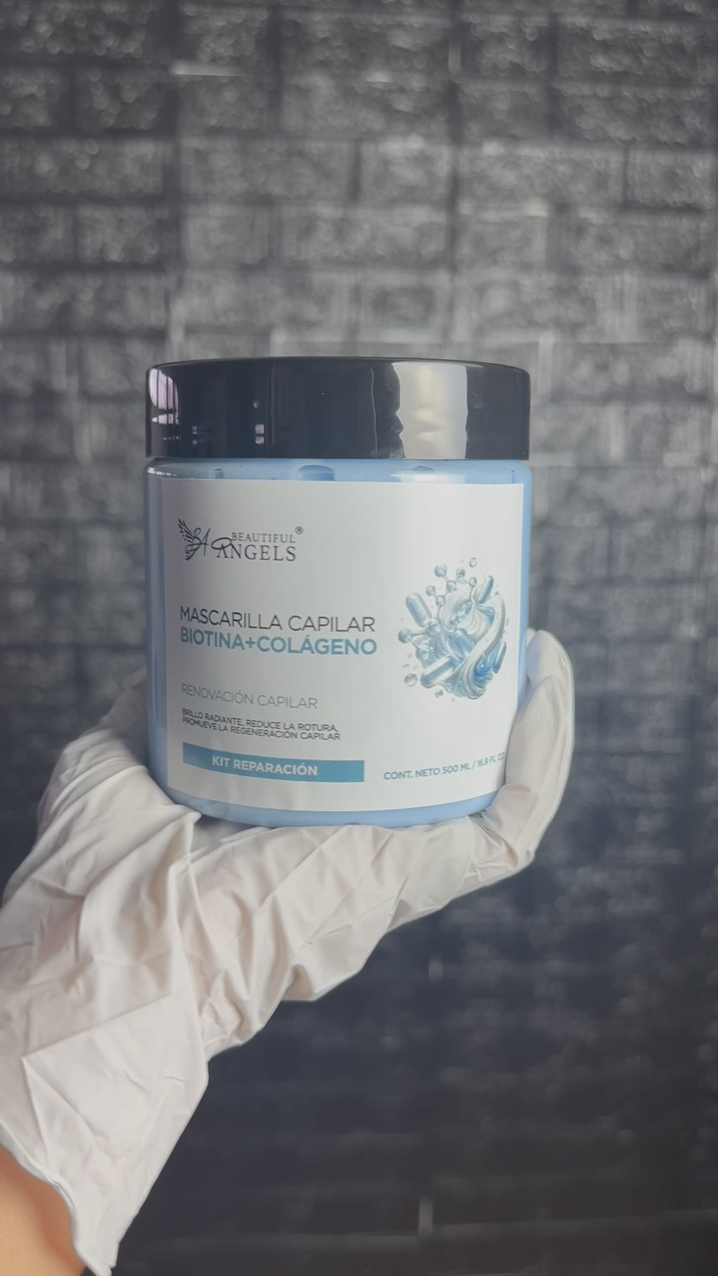 Mascarilla Capilar Biotina y Colágeno Beautiful Angels: Nutre Profundamente, Fortalece las Fibras desde la Raíz hasta las Puntas, Proporciona Elasticidad y Vitalidad y Reduce la Rotura y las Puntas Abiertas para un Cabello más Resistente y Duradero