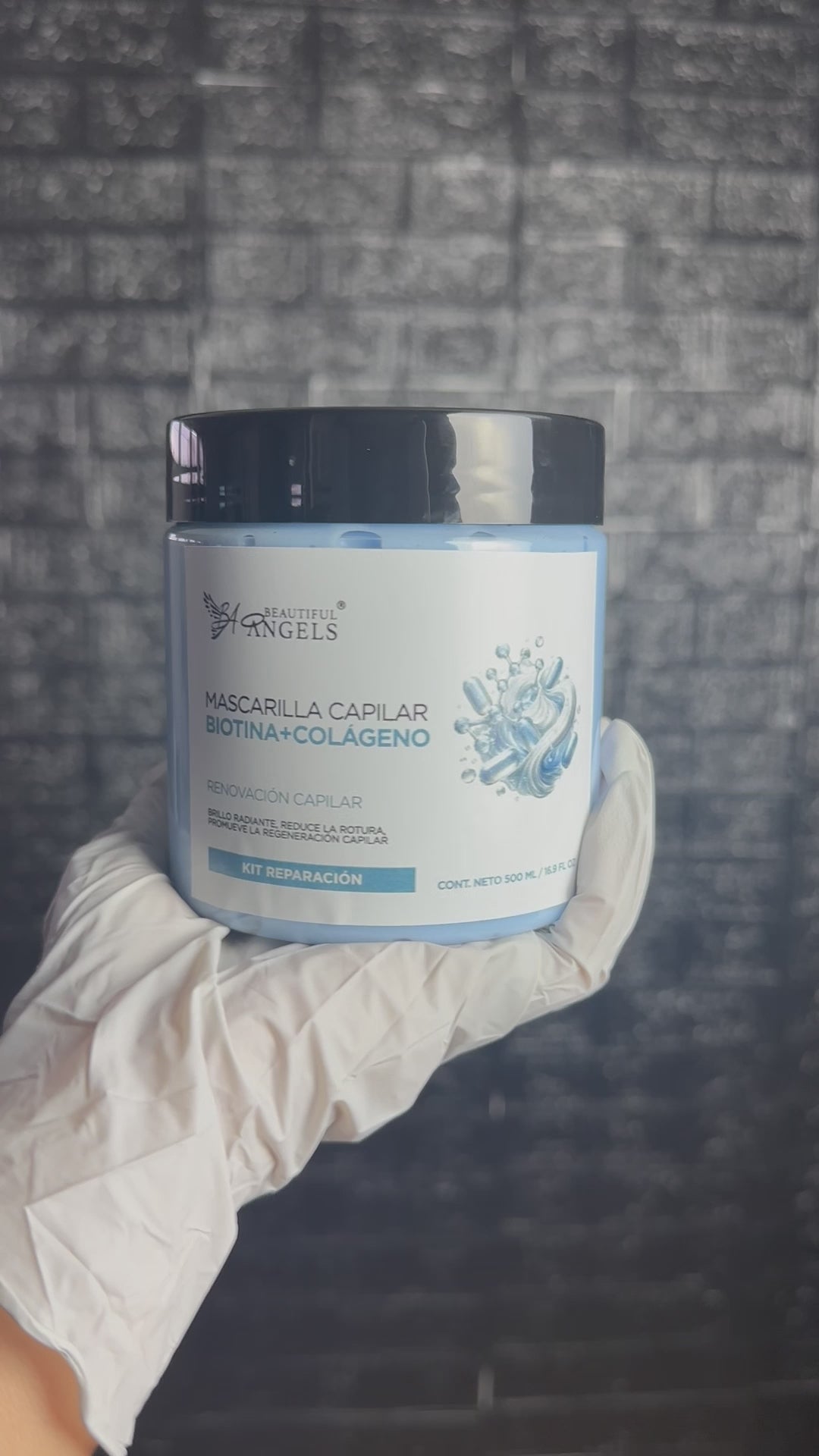 Mascarilla Capilar Biotina y Colágeno Beautiful Angels: Nutre Profundamente, Fortalece las Fibras desde la Raíz hasta las Puntas, Proporciona Elasticidad y Vitalidad y Reduce la Rotura y las Puntas Abiertas para un Cabello más Resistente y Duradero