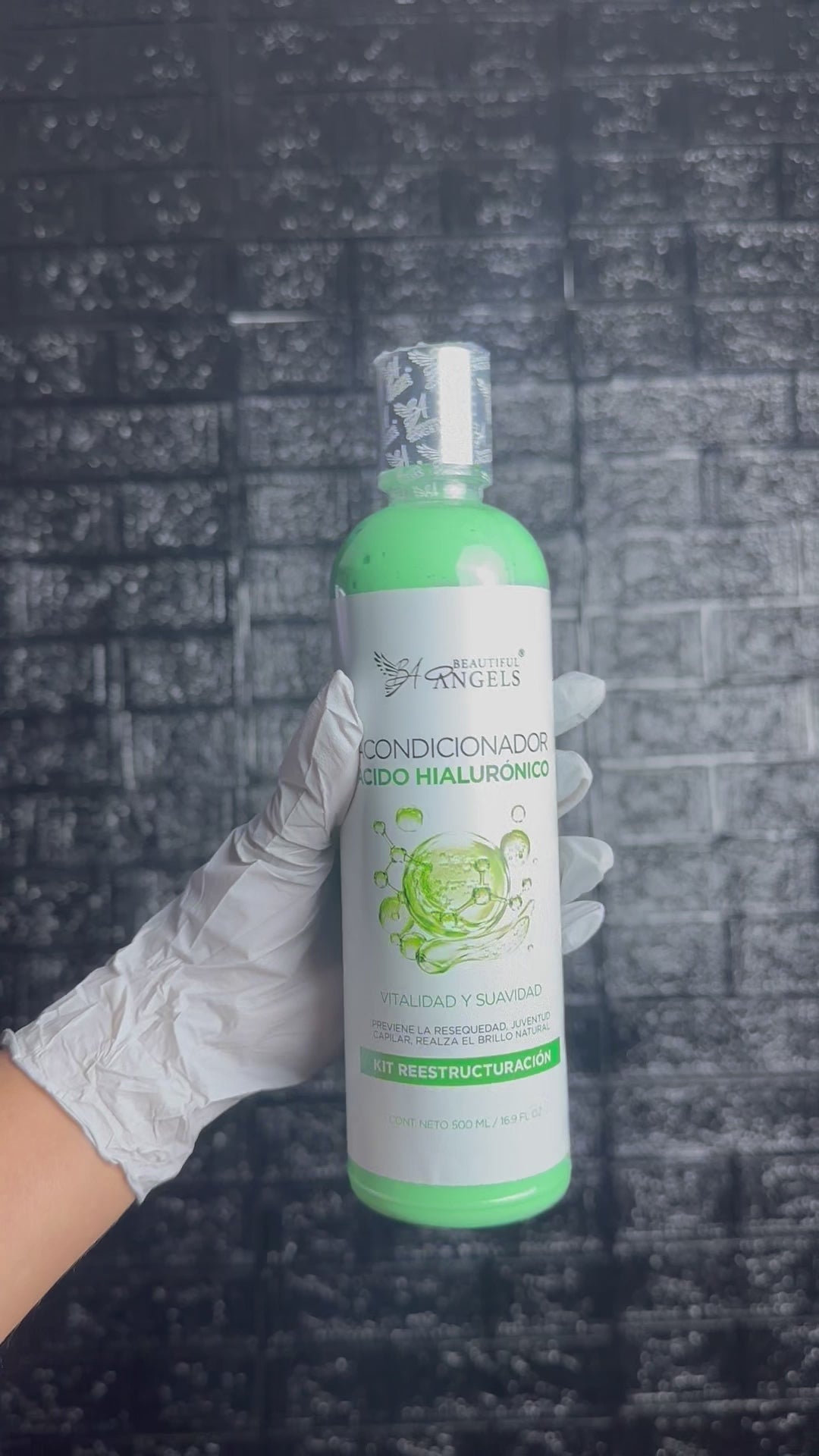 Acondicionador Hidratante con Ácido Hialurónico Beautiful Angels: Hidratación Profunda y Duradera, Brillo y Sedosidad Extrema, Protección y Juventud Capilar,  Cuidado Completo para Todo Tipo de Cabello