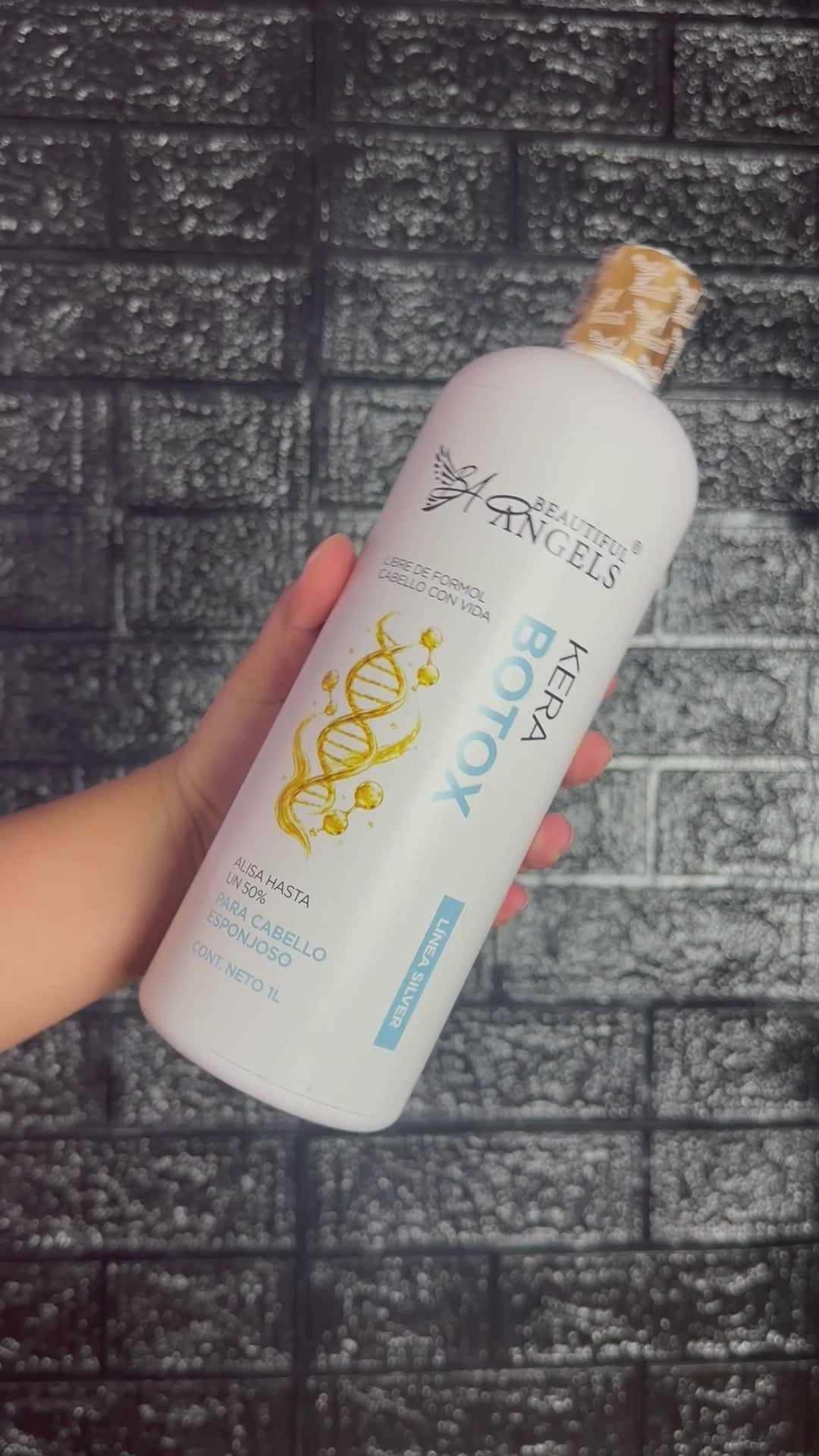 Kit Profesional KeraBotox Silver de Beautiful Angels Controla el volumen, reduce el frizz y mejora la apariencia de la fibra capilar .