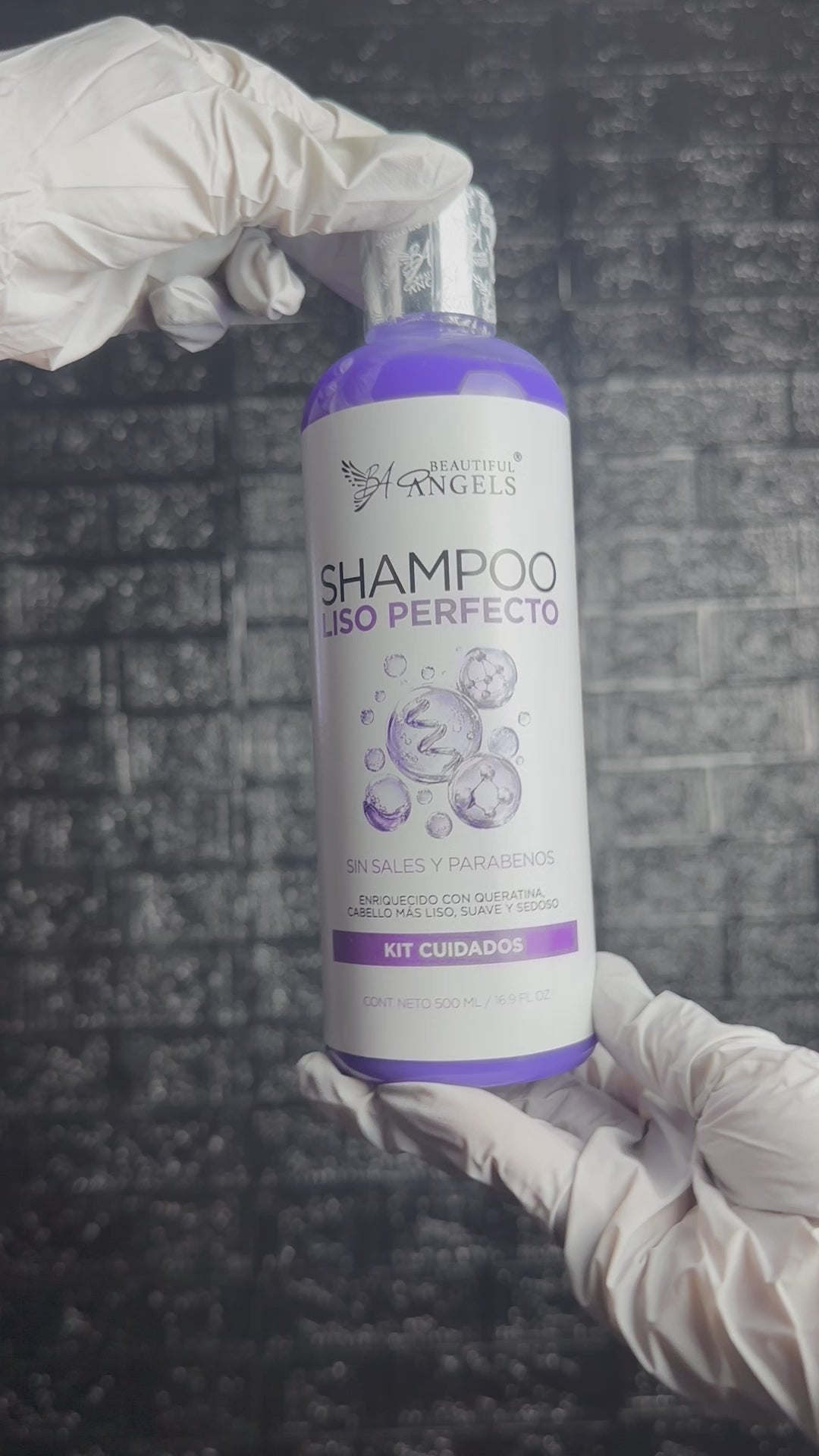 Shampoo Liso Perfecto Beautiful Angels: Ideal para el Cuidado Posterior de Keratinas, Cabello más Liso por más Tiempo, Fórmula Libre de Sales y Parabenos
