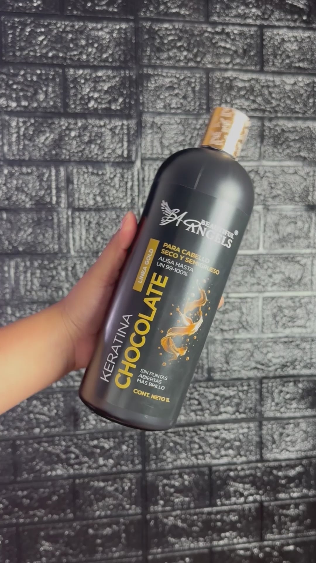 Kit Profesional de Keratina Chocolate Gold para Cabello Seco y Semigrueso – Beautiful Angels