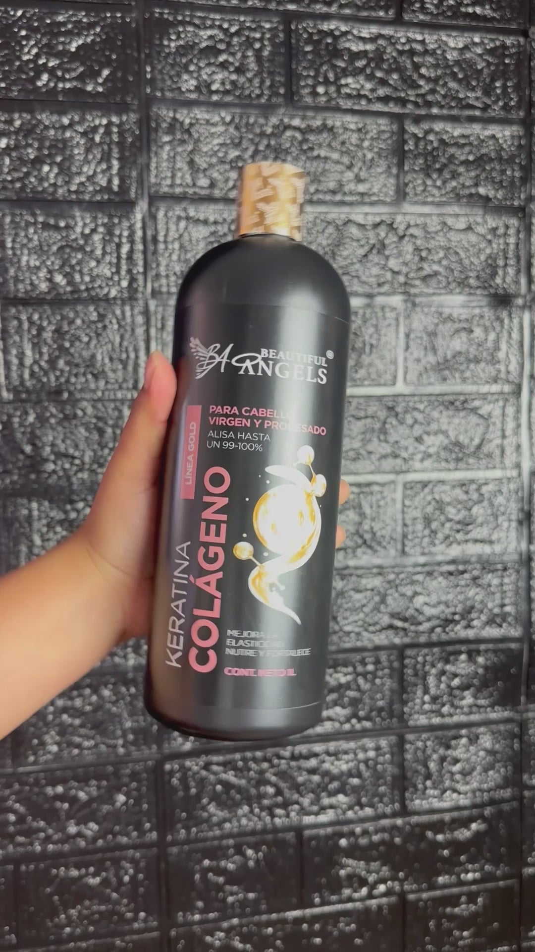 Dúo Beautiful Angels Línea Gold — Keratina Colágeno Nutritiva y Fortalecedora + Keratina Coreana Alisante Hidratante y Antioxidante: Liso Perfecto, Cero Encrespamiento, Brillo Duradero y Protección Total