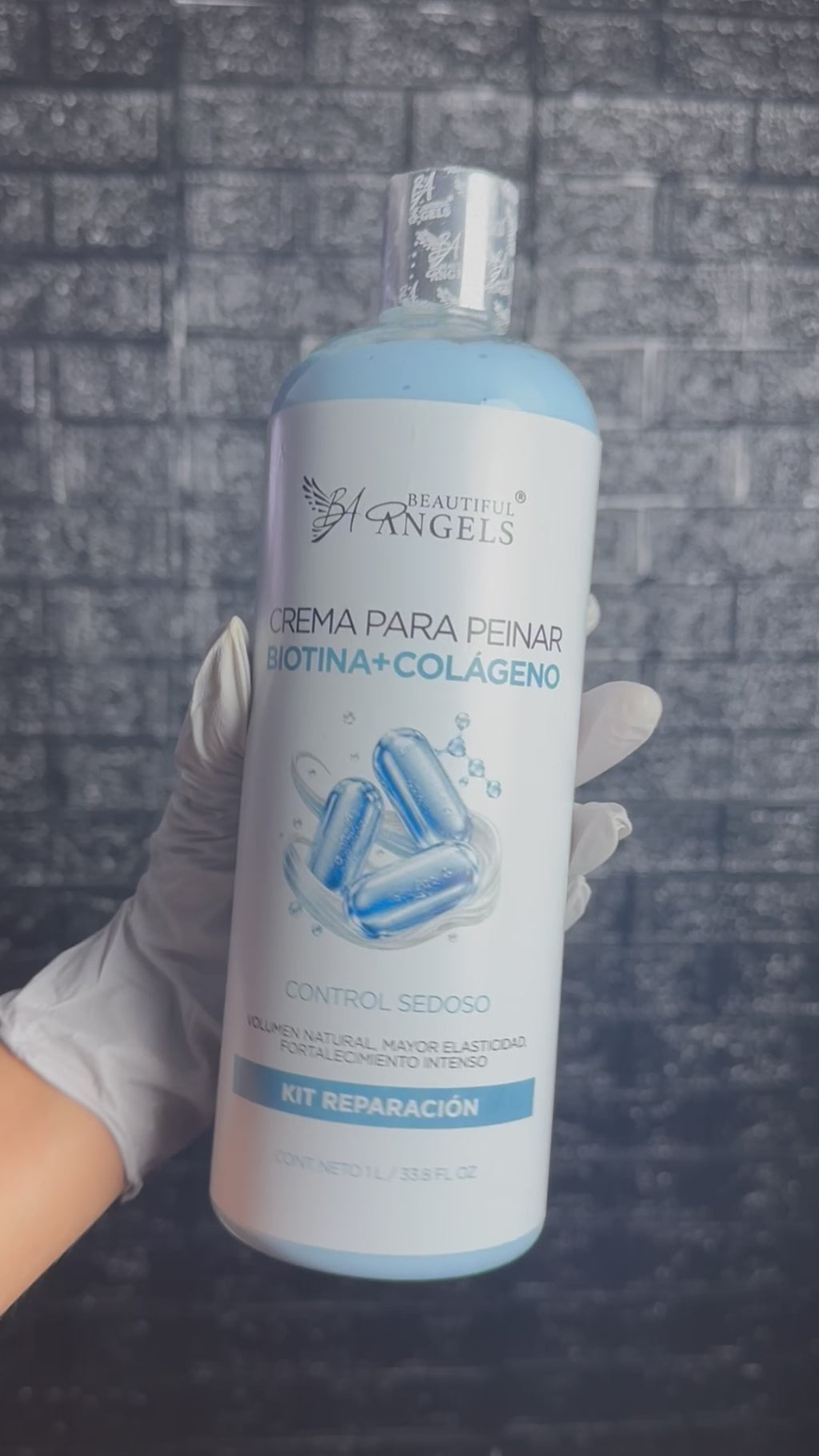 Crema Capilar Biotina + Colágeno Beautiful Angels: Fortalecimiento y Volumen para Cabello Fino, con Elasticidad, Cuerpo y Brillo Natural