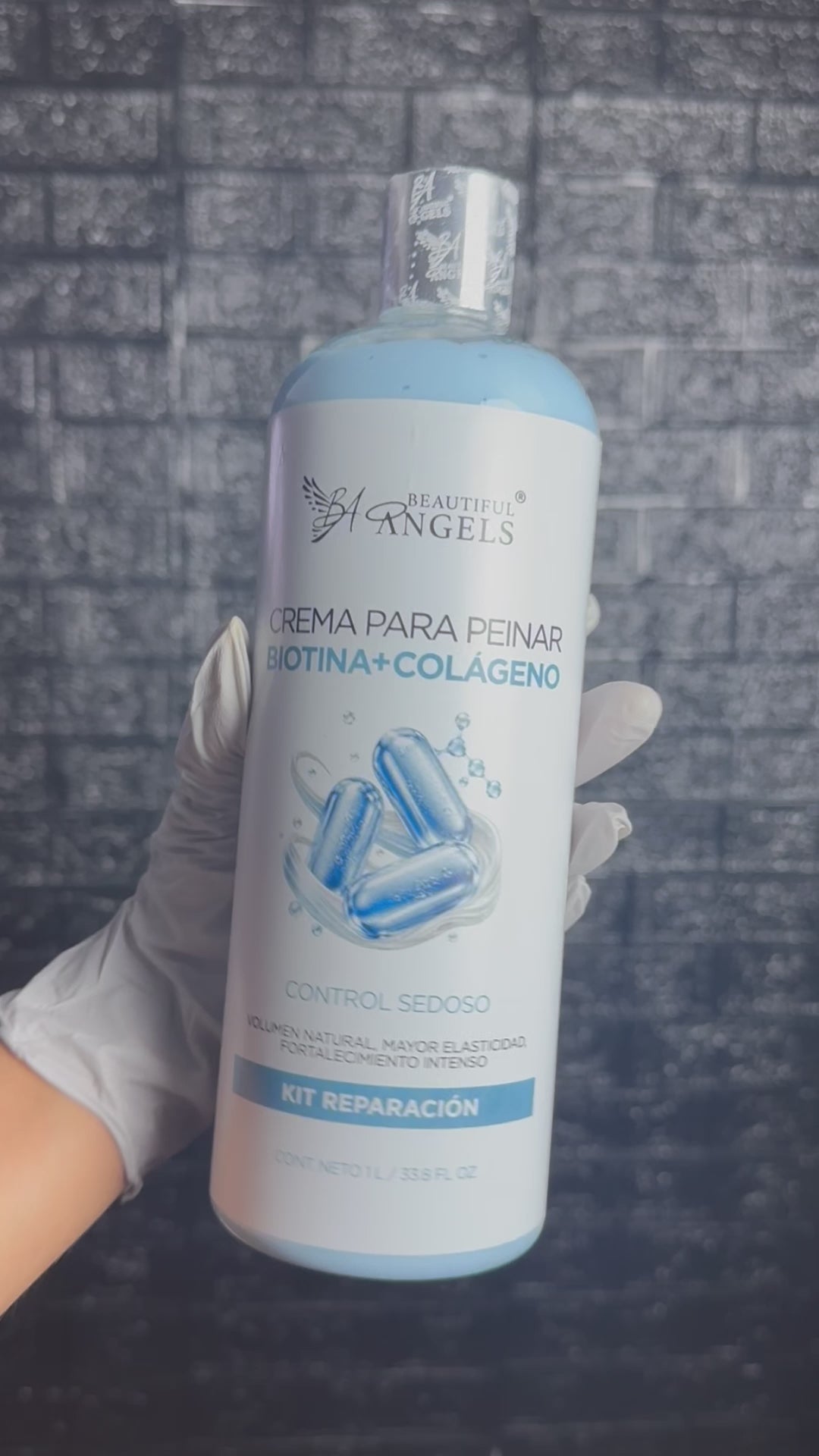 Crema Capilar Biotina + Colágeno Beautiful Angels: Fortalecimiento y Volumen para Cabello Fino, con Elasticidad, Cuerpo y Brillo Natural