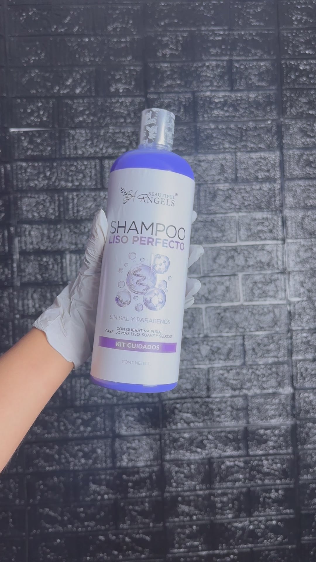 Shampoo Liso Perfecto Beautiful Angels: Ideal para el Cuidado Posterior de Keratinas, Cabello más Liso por más Tiempo, Fórmula Libre de Sales y Parabenos