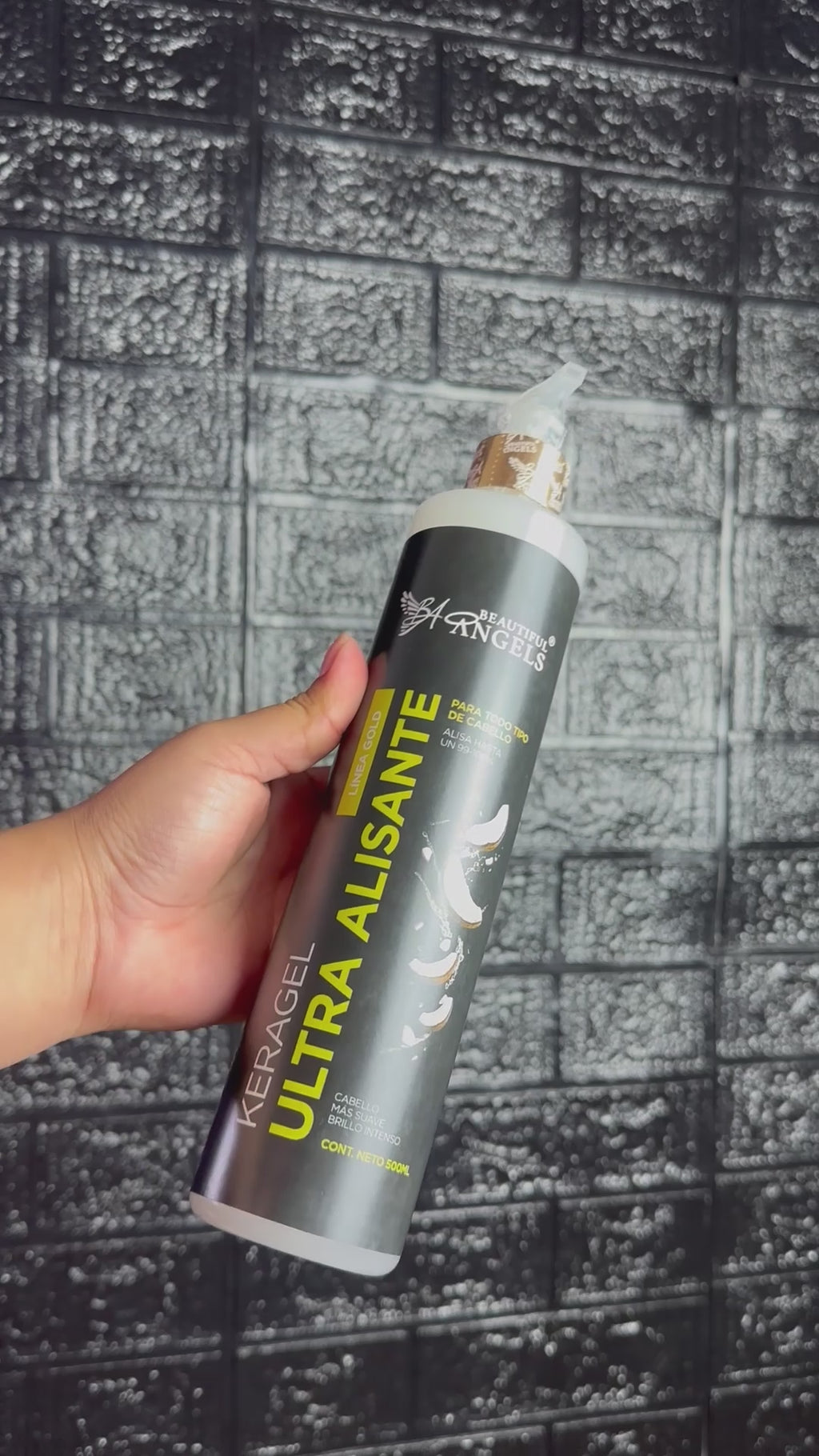 Kit Básico Keragel Alisado Líquido Gold Beautiful Angels 500ml — Liso Perfecto y Brillo Natural para Todo Tipo de Cabello,Larga Duración, Cabello Fuerte y Brillante