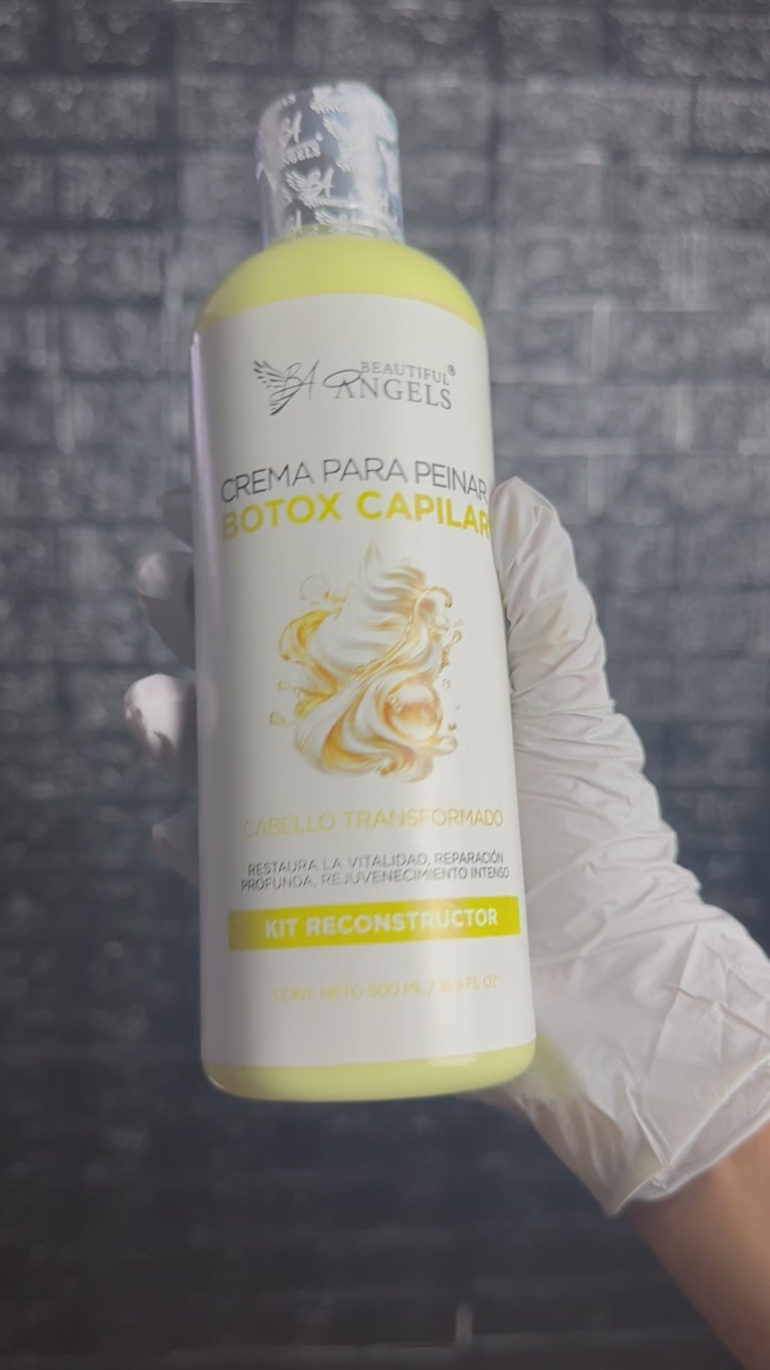 Crema Capilar con Botox Beautiful Angels: Reparación Profunda y Rejuvenecimiento Intenso, con Acabado Sedoso, Brillo Radiante y Control del Frizz para un Cabello Visiblemente saludable, Suave y Manejable