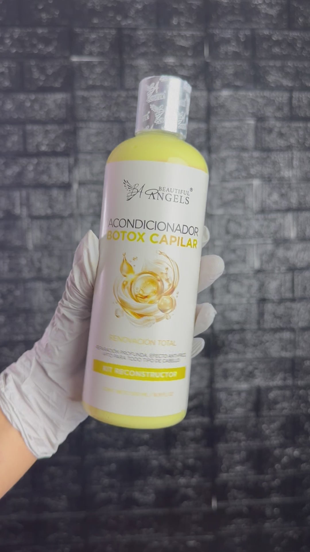 Acondicionador Botox Capilar Beautiful Angels: Repara y Suaviza la Fibra Capilar desde la Raíz hasta las Puntas, Devuelve Elasticidad, Brillo y Fuerza al Cabello Dañado, Acabado Sedoso con Efecto Restaurador
