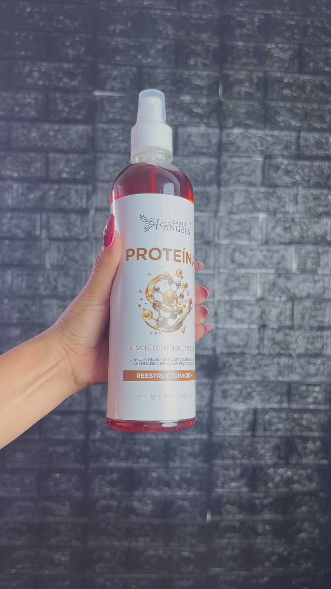 Proteína Beautiful Angels: Reparación intensiva con 80% de queratina pura, reconstruye la estructura del cabello, devuelve fuerza y elasticidad y recupera cabellos dañados por químicos.