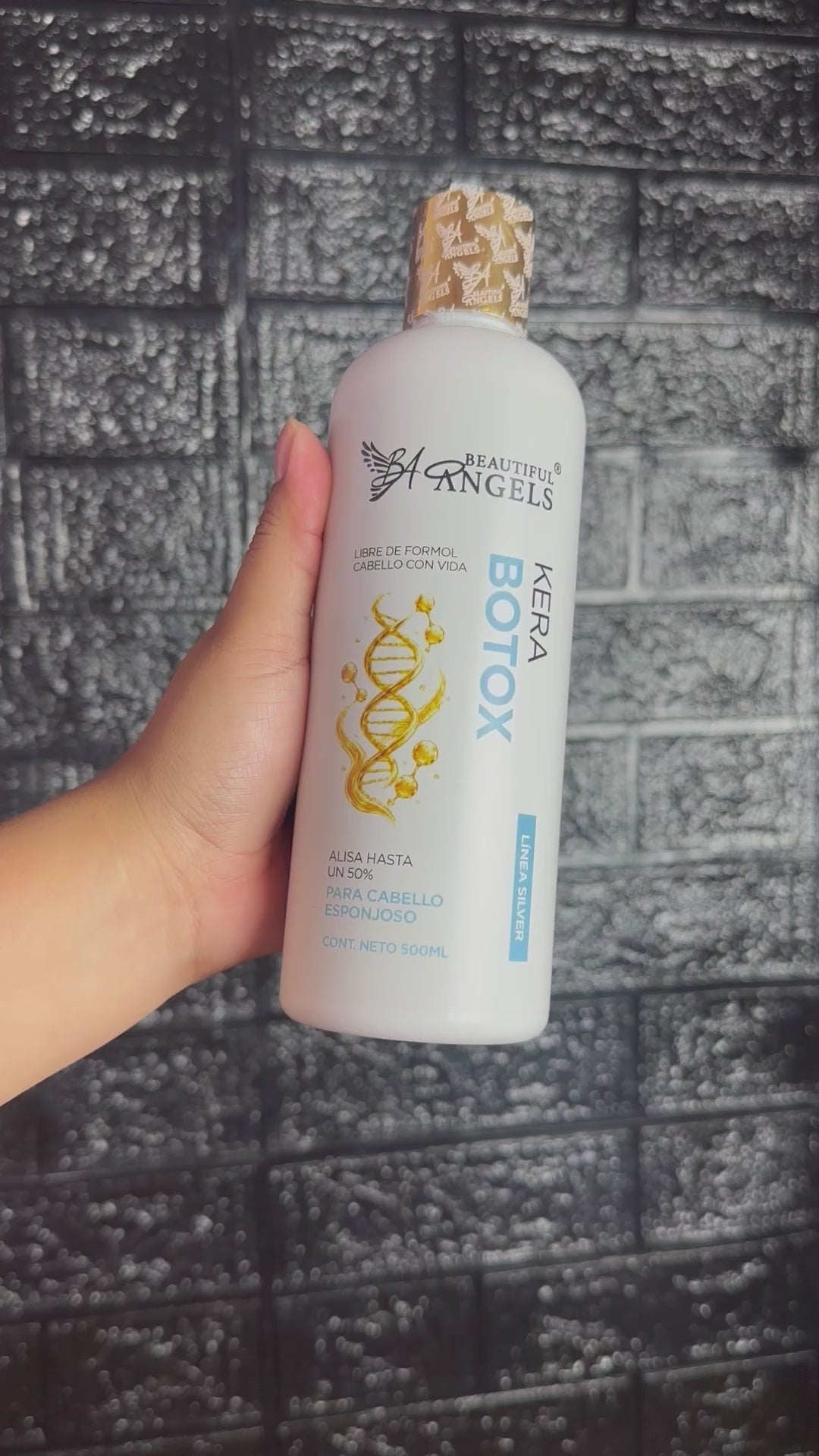 Kit Básico KeraBotox Silver 500 ml – Beautiful Angels – Cabello más Suave, Hidratado y Manejable, Apto para Todo Tipo de Cabello con Lavado Inmediato