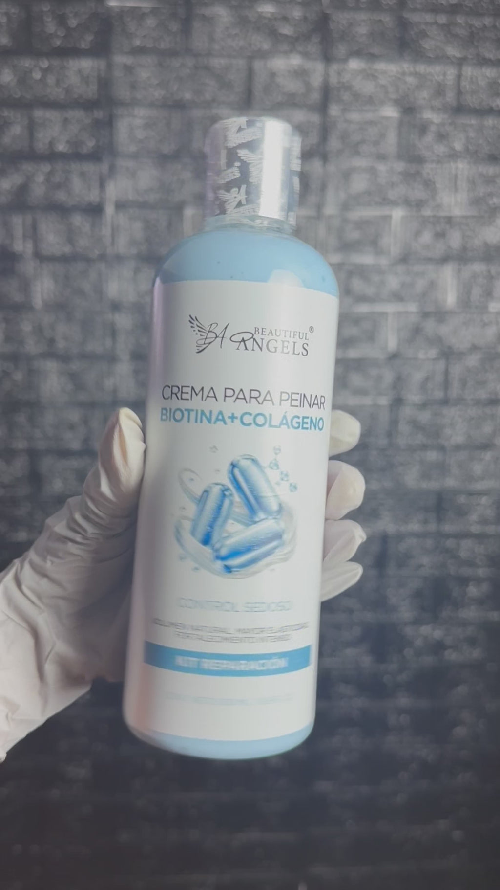 Crema Capilar Biotina + Colágeno Beautiful Angels: Fortalecimiento y Volumen para Cabello Fino, con Elasticidad, Cuerpo y Brillo Natural