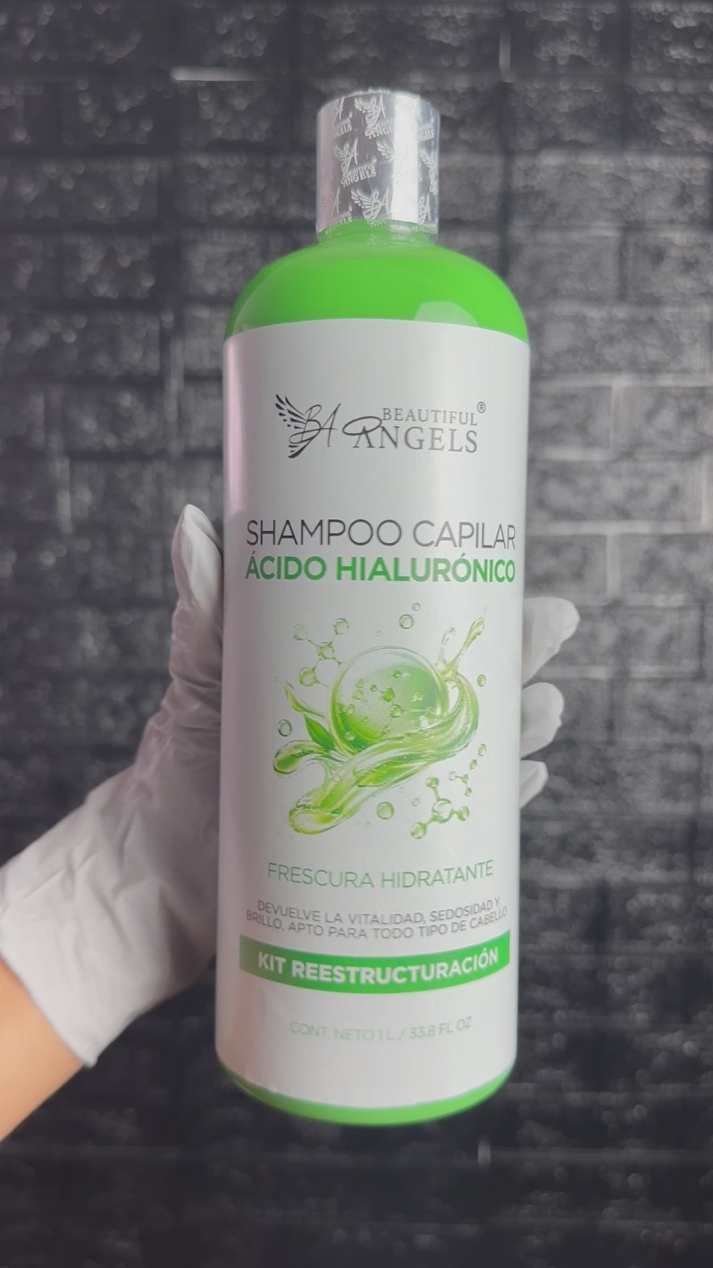 ✦ Kit Ácido Hialurónico Beautiful Angels 1L ✦ Reestructuración e hidratación profunda para un cabello fuerte, radiante y lleno de vida.