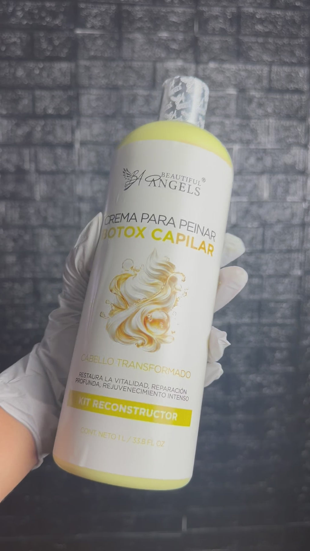 Crema Capilar con Botox Beautiful Angels: Reparación Profunda y Rejuvenecimiento Intenso, con Acabado Sedoso, Brillo Radiante y Control del Frizz para un Cabello Visiblemente saludable, Suave y Manejable