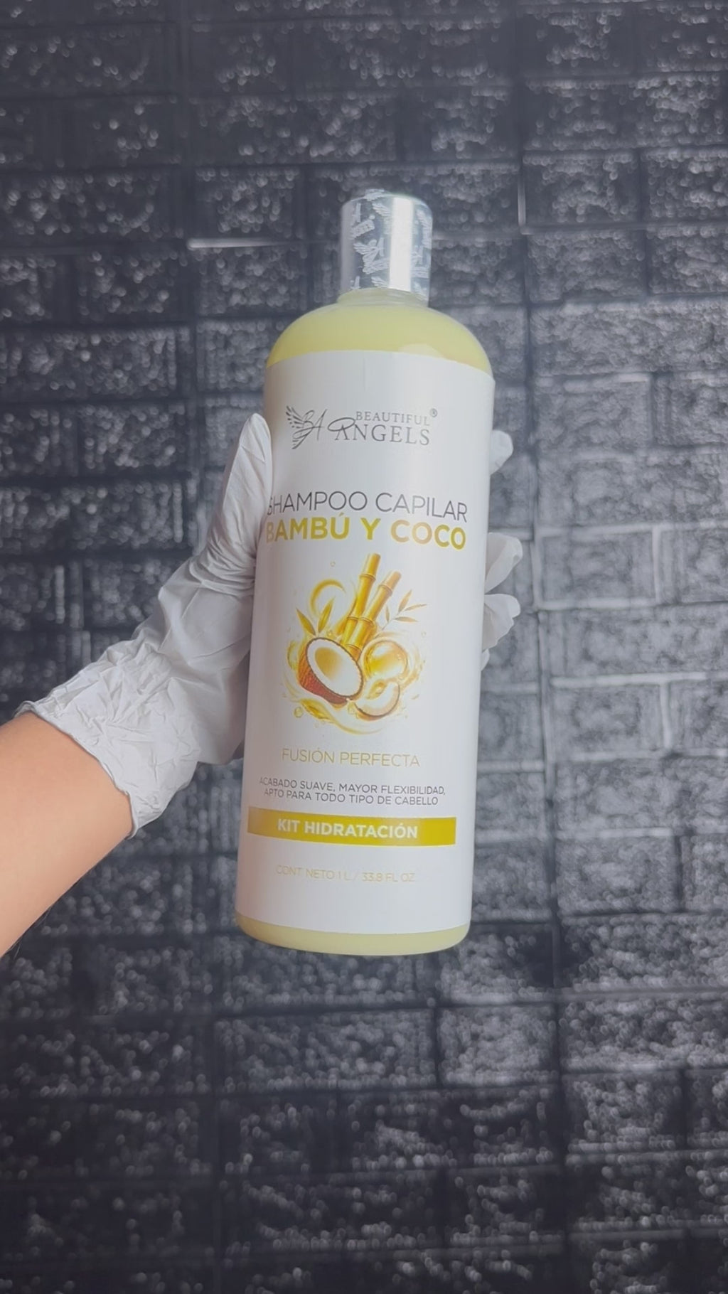 ✦ Kit Bambú y Coco Beautiful Angels 1L✦ Hidratación profunda y reparación natural para un cabello fuerte, suave y radiante.