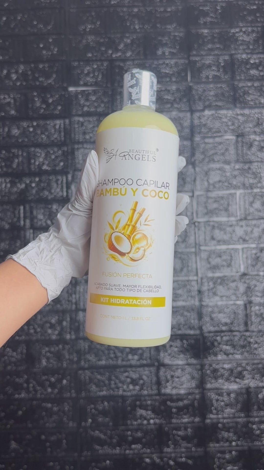 ✦ Kit Bambú y Coco Beautiful Angels 1L✦ Hidratación profunda y reparación natural para un cabello fuerte, suave y radiante.