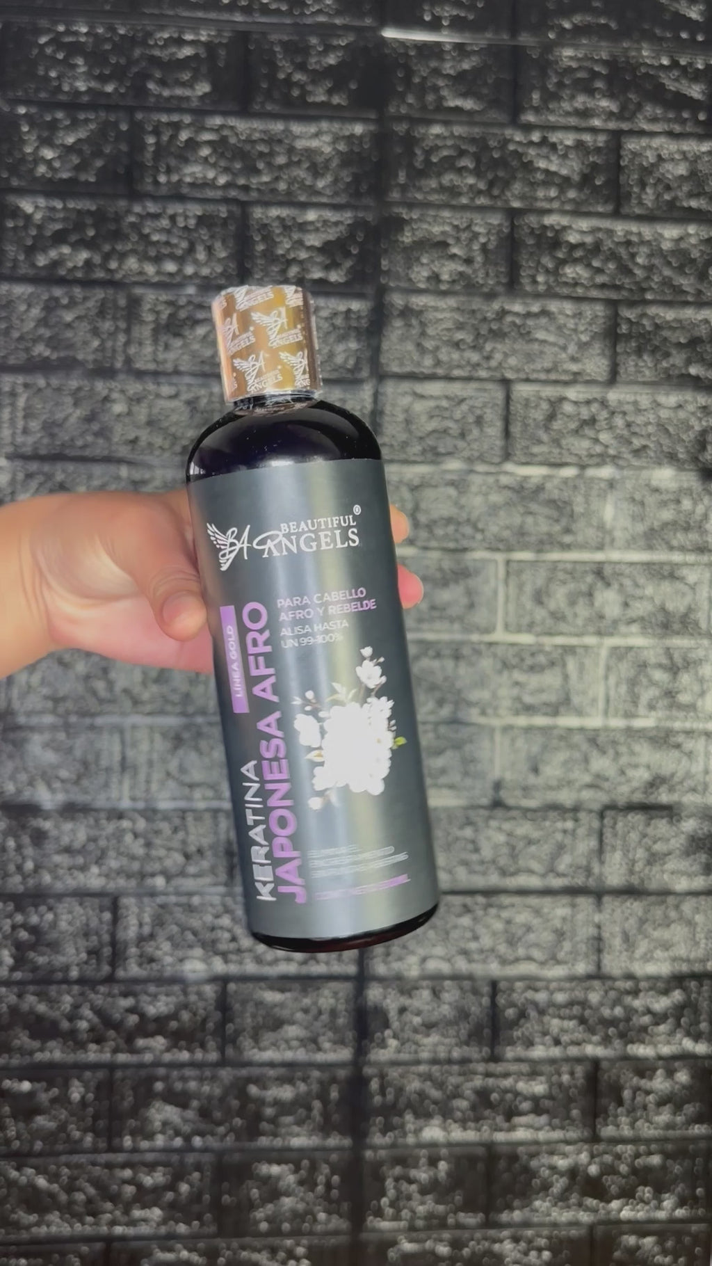 Kit Profesional Keratina Japonesa Afro Gold Beautiful Angels 500ml — Flexibiliza la Hebra desde el Núcleo, Brillo Intenso y Resistencia