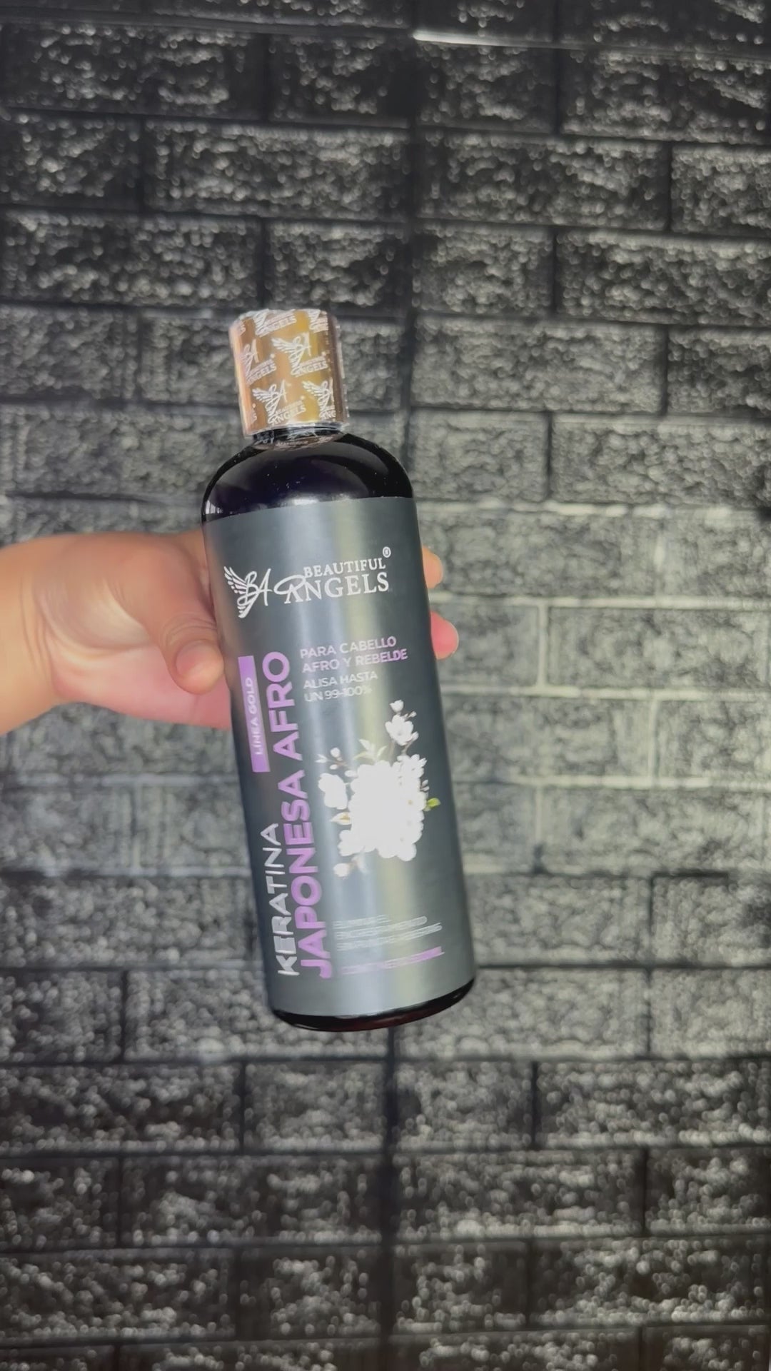 Kit Profesional Keratina Japonesa Afro Gold Beautiful Angels 500ml — Flexibiliza la Hebra desde el Núcleo, Brillo Intenso y Resistencia