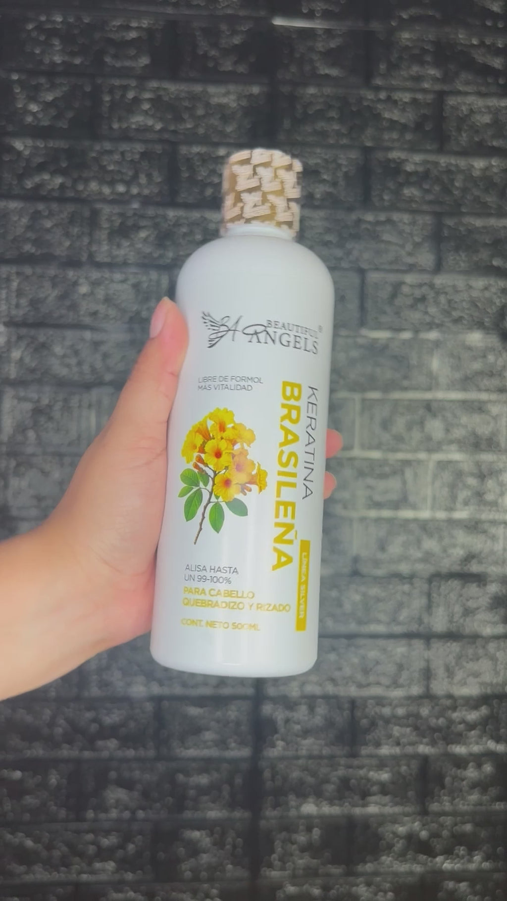 Kit Básico Keratina Brasileña Silver 500 ml – Beautiful Angels – Ideal para Cabello Quebradizo y Rizado, Control del Frizz y Manejable